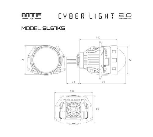 Светодиодные Bi Led линзы MTF Cyber Light 2.0 OEM Светодиодные Bi Led линзы MTF Cyber Light 2.0 OEM