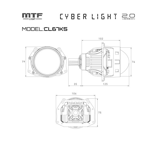 Светодиодные Bi Led линзы MTF Cyber Light 2.0