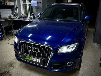 Замена линз и стекол фар Audi Q5 8R рестайлинг