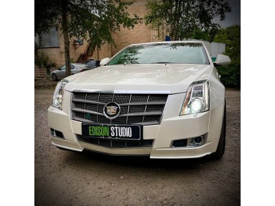 Замена линз в фарах Cadillac CTS 2-го поколения (AFS) на Bi Led MTF Technik Division