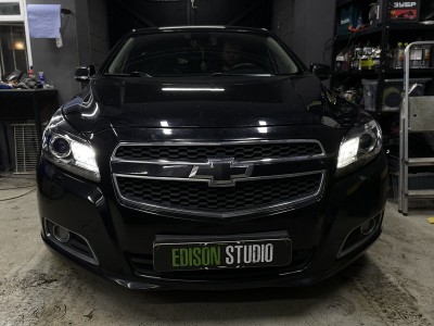 Замена линз в фарах Chevrolet Malibu на Bi Led HeadLight Z6