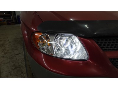 Установка Bi Led линз MTF Technik Division в фары Dodge Caravan 4-го поколения