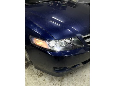 Замена линз в фарах Honda Accord 7. Установка светодиодных Bi Led модулей.