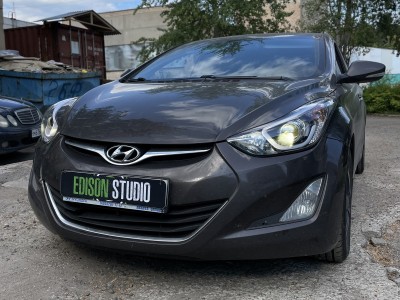 Замена линз в фарах Hyundai Elantra 5 MD. Установка Bi Led модулей.