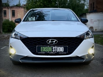 Установка Bi Led линз в фары Hyundai Solaris 2
