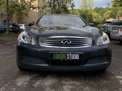 Замена линз в фарах Infiniti G35. Установка светодиодных Bi Led модулей.