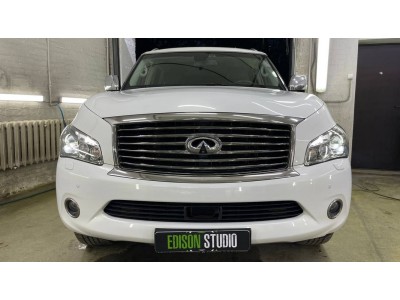 Замена линз в фарах Infiniti QX56 (AFS) на Bi Led MTF Laser Jet