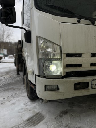 Установка Bi Led линз в фары Isuzu Elf