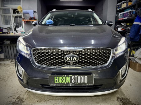 Замена линз в фарах Kia Sorento Prime. Установка Bi Led модулей.