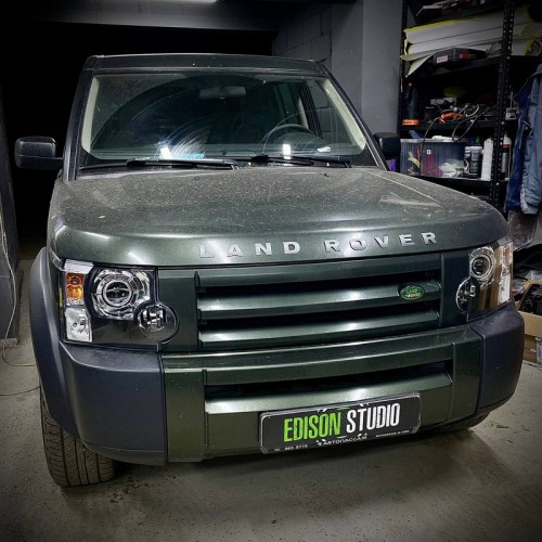 Замена линз в фарах Land Rover Discovery 3 на Bi Led MTF Technik Division