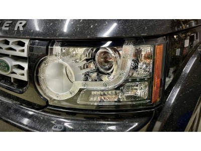 Замена линз в фарах Land Rover Discovery 4