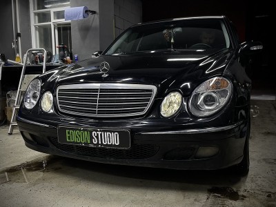 Замена линз Mercedes E-class W211 на Bi Led модули