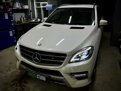 Замена линз Mercedes ML-class W166 на Bi Led модули