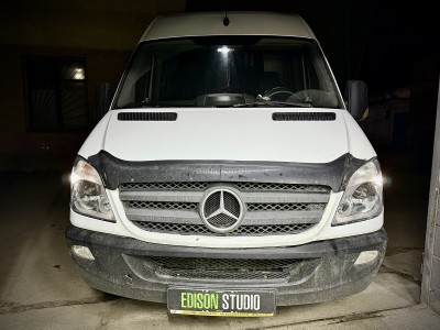 Установка Bi Led линз в фары Mercedes Sprinter 2