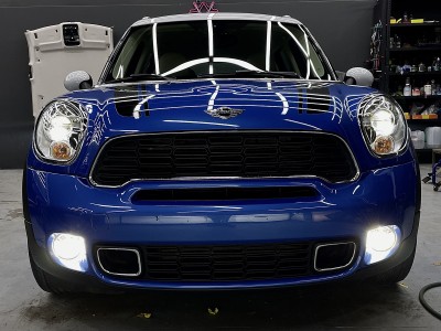 Замена линз в фарах Mini Countryman R60 на Bi Led MTF Laser Jet