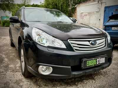 Замена линз в фарах Subaru Outback BR на Bi Led MTF Technik Division