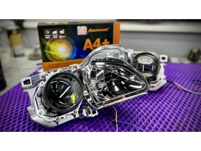 Замена линз в фарах Subaru Outback 3 (BP) на Bi Led Aozoom A4+