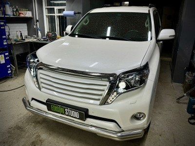 Замена Led линз в фарах Toyota Land Cruiser Prado 150 на Bi Led MTF Cyber Light