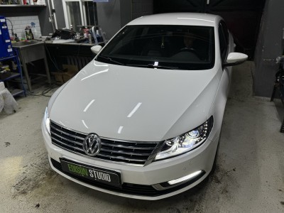 Замена линз в фарах Volkswagen Passat CC (AFS) на Bi Led Dixel D1000