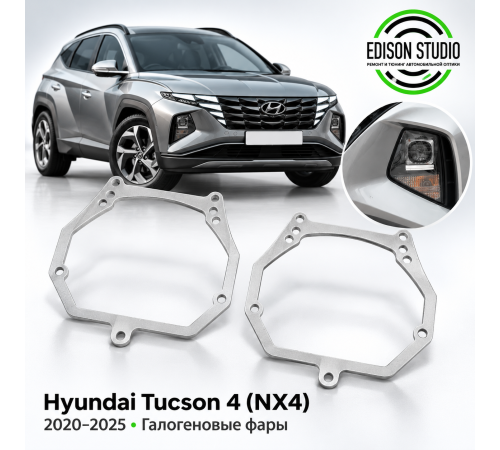 Рамки для замены линз в фарах Hyundai Tucson 2020-2025 Галоген