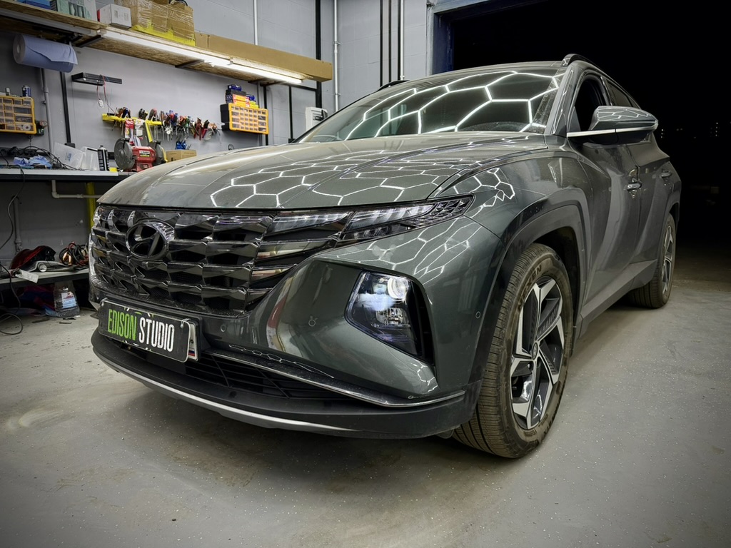 Установка Bi Led линз в фары Hyundai Tucson 4