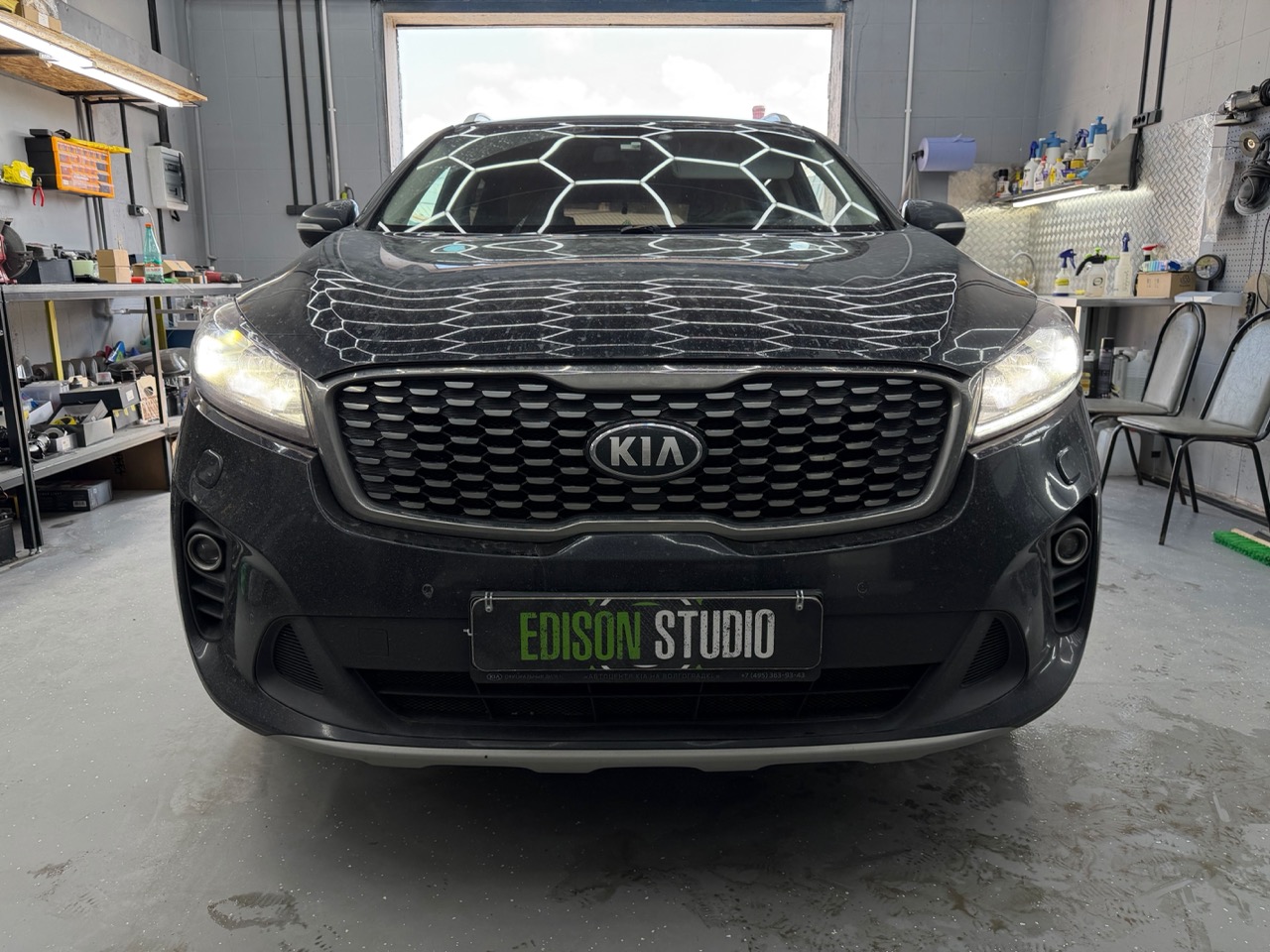 Штатные светодиодные фары Kia Sorento 3 Prime рестайлинг